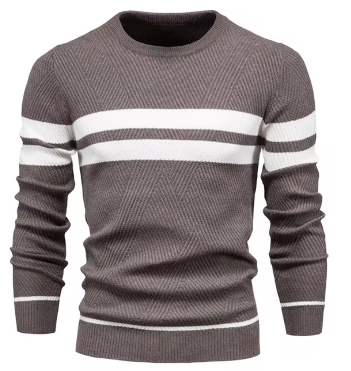Gijs™️ | Stijlvolle herenpullover met visgraatpatroon