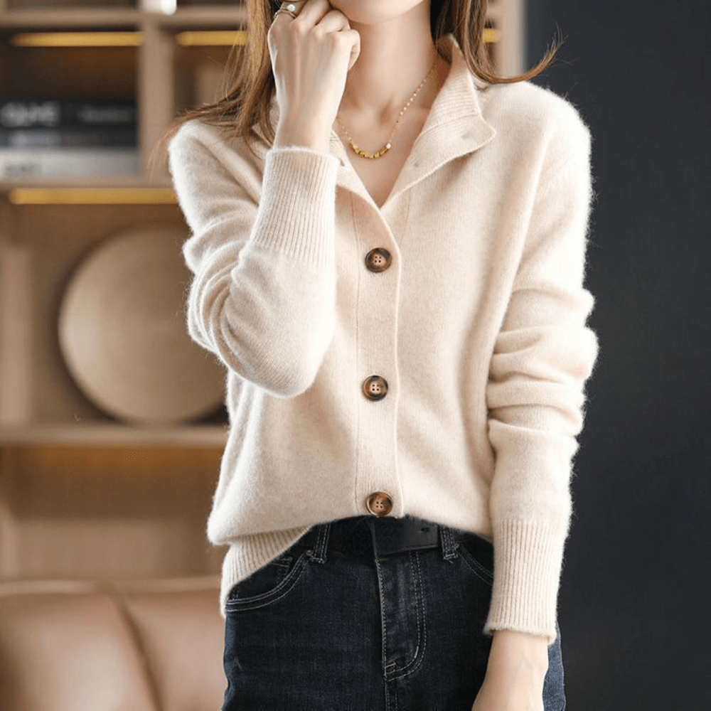 Lina™️ | Gebreid kasjmier vest